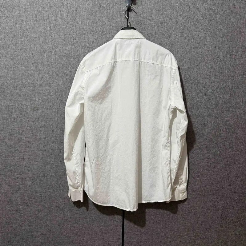 Burberry Burberry White Cotton Embroidered Logo Shirt Size US M / EU 48-50 / 2 - 2 Thumbnail