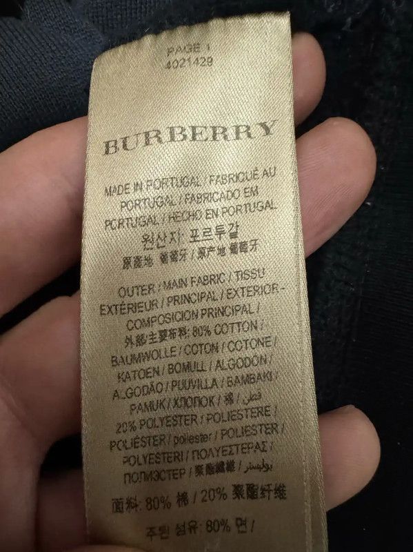 Burberry Burberry Black Cotton Logo Sweatshirt for Men Size US M / EU 48-50 / 2 - 4 Thumbnail