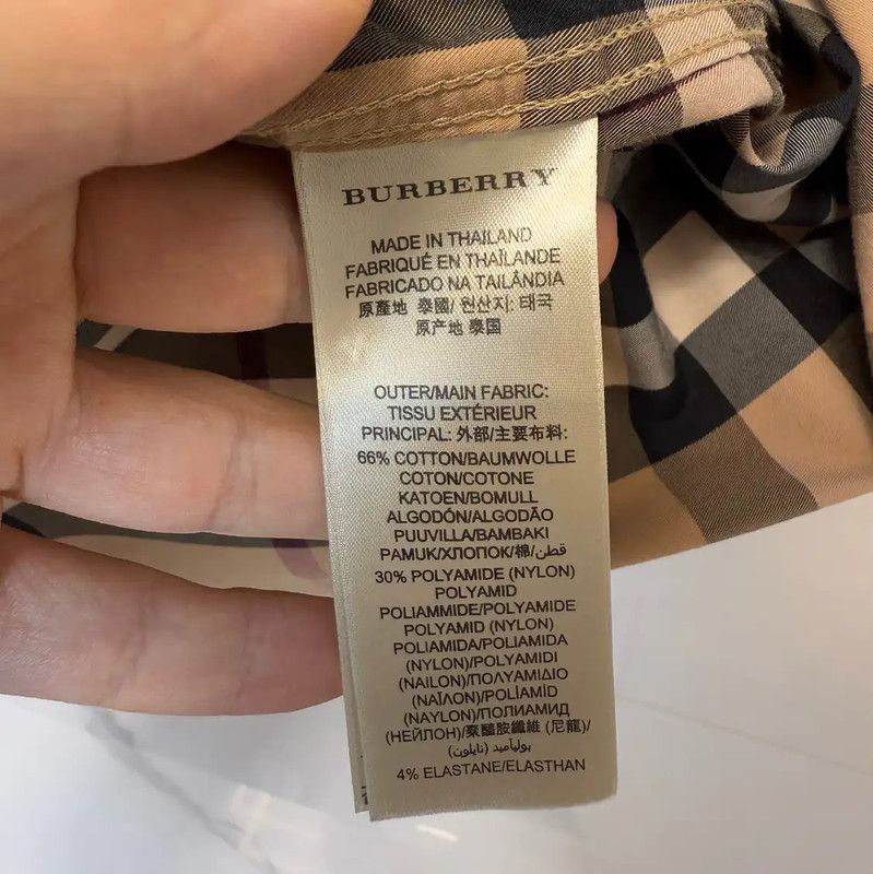 Burberry Burberry Short Sleeve Cotton Shirt in Khaki Size US S / EU 44-46 / 1 - 5 Thumbnail