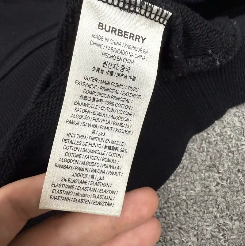 Burberry Burberry Black Cotton Hoodie for Men Size US XXL / EU 58 / 5 - 4 Thumbnail