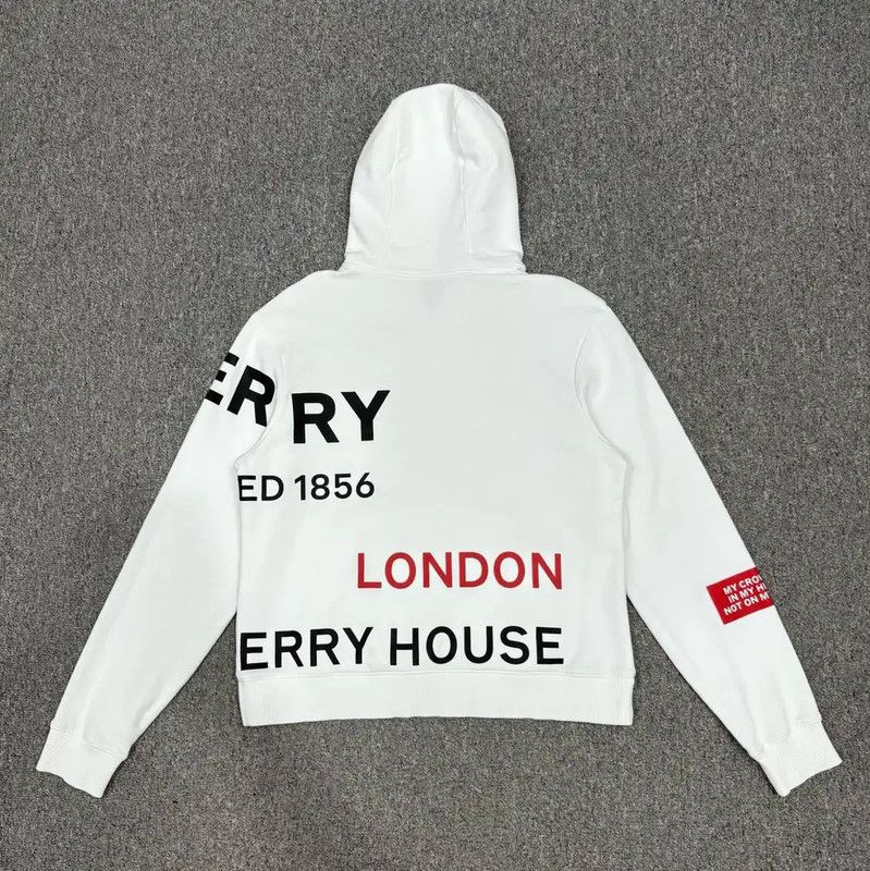Burberry Burberry White Cotton Men’s Hoodie Size US S / EU 44-46 / 1 - 2 Thumbnail