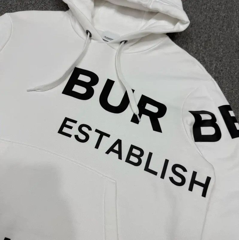 Burberry Burberry White Cotton Men’s Hoodie Size US S / EU 44-46 / 1 - 3 Thumbnail