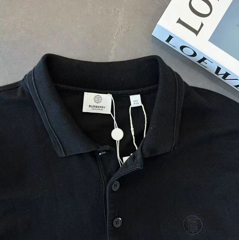 Burberry Burberry Black Cotton Long Sleeve Polo Size US XXL / EU 58 / 5 - 3 Thumbnail