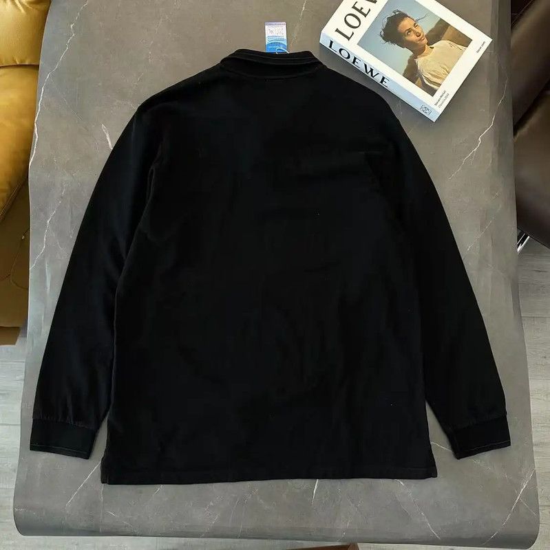 Burberry Burberry Black Cotton Long Sleeve Polo Size US XXL / EU 58 / 5 - 2 Thumbnail