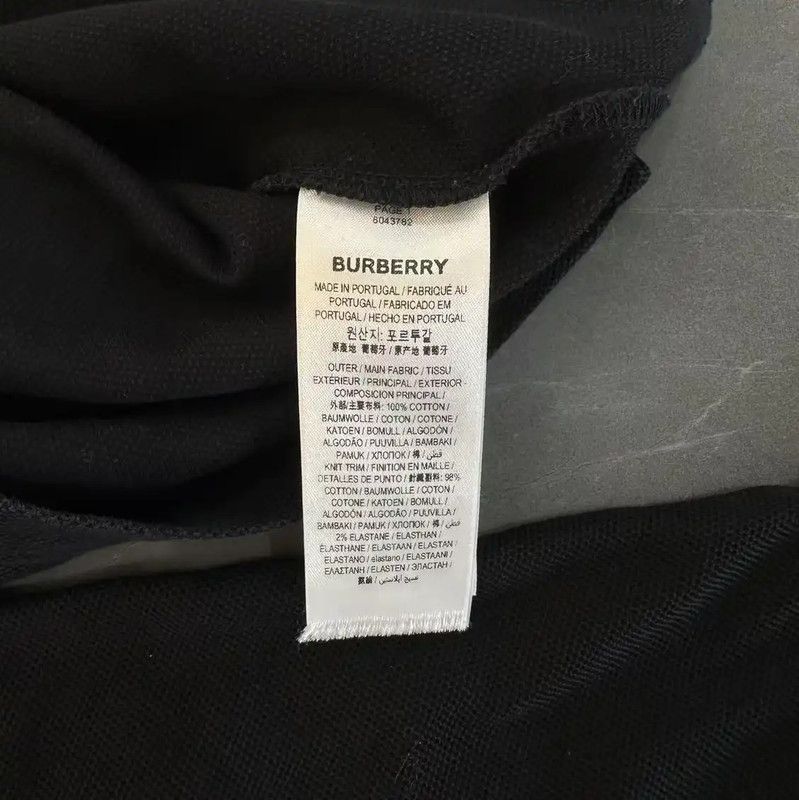 Burberry Burberry Black Cotton Long Sleeve Polo Size US XXL / EU 58 / 5 - 6 Thumbnail