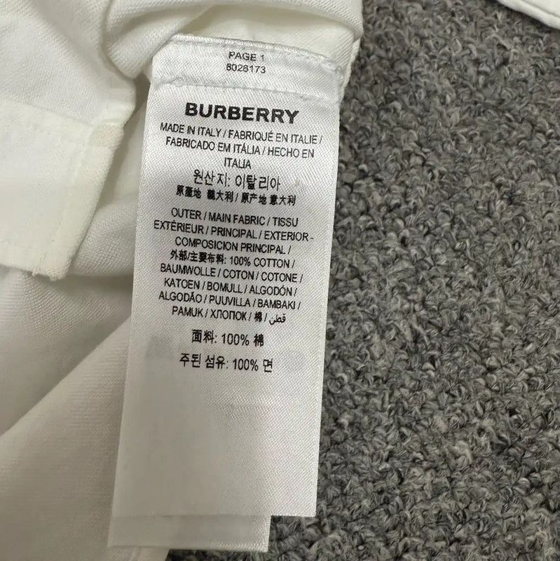 Burberry Burberry White Cotton Long Sleeve Shirt Size US M / EU 48-50 / 2 - 4 Thumbnail
