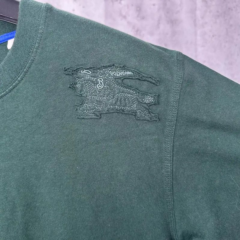 Burberry Burberry Green Cotton Short Sleeve T-shirt Size US S / EU 44-46 / 1 - 3 Thumbnail