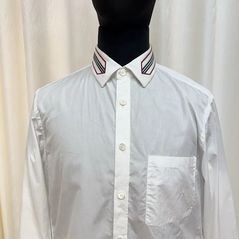 Burberry Burberry White Long Sleeve Men's Shirt Size US L / EU 52-54 / 3 - 3 Thumbnail