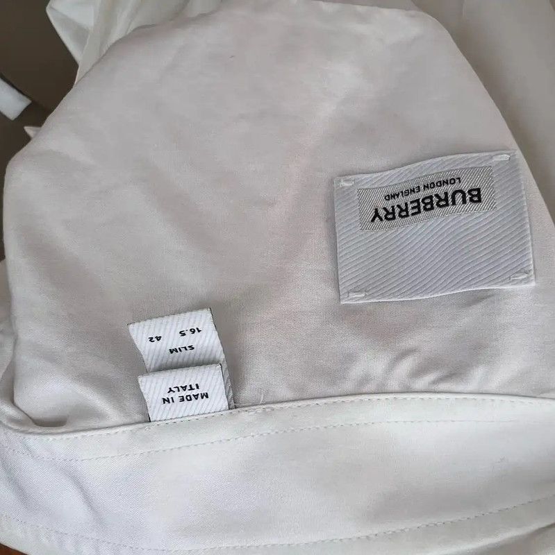 Burberry Burberry White Long Sleeve Men's Shirt Size US L / EU 52-54 / 3 - 6 Thumbnail