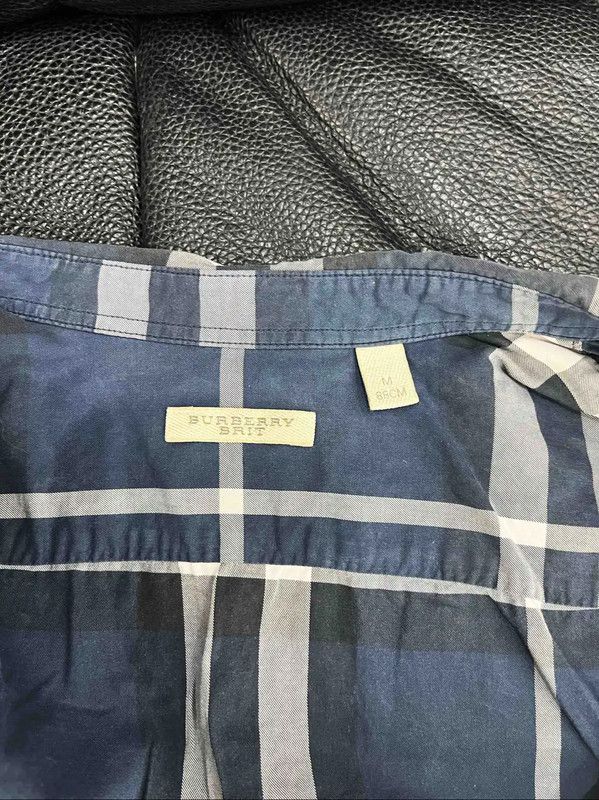 Burberry Burberry Men's Blue Plaid Short Sleeve Shirt Size US M / EU 48-50 / 2 - 3 Thumbnail