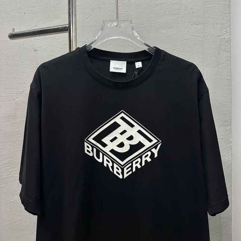 Burberry Burberry Black Cotton Logo Men's T-Shirt Size US M / EU 48-50 / 2 - 2 Thumbnail