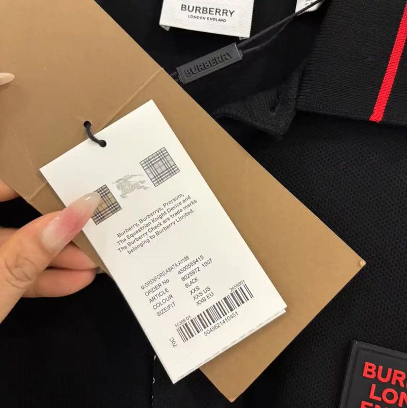 Burberry Burberry Short Sleeve Black Polo Shirt Size US XXS / EU 40 - 4 Thumbnail