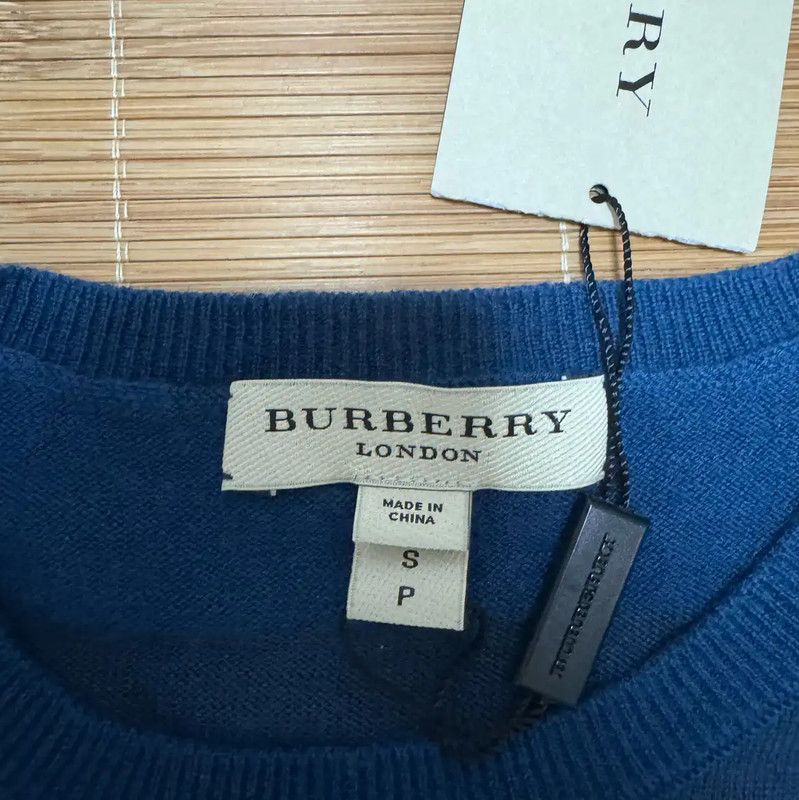 Burberry Burberry Blue Wool Blend Check Knit Sweater Size US S / EU 44-46 / 1 - 3 Thumbnail