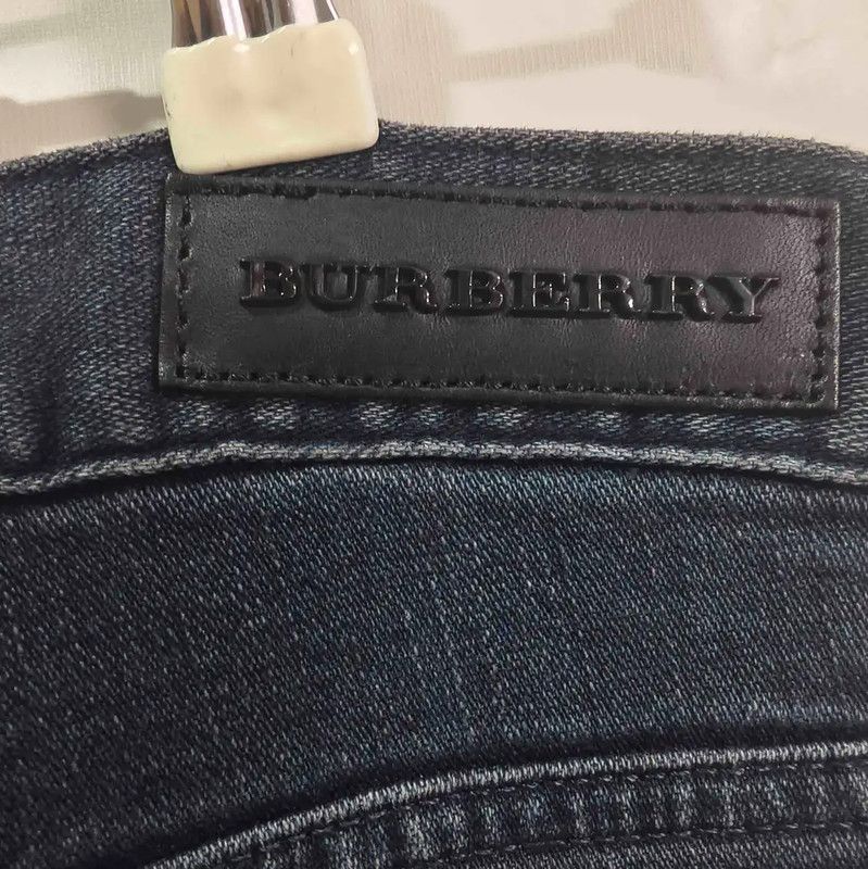 Burberry Burberry Blue Cotton Logo Casual Pants Size US 32 / EU 48 - 4 Thumbnail