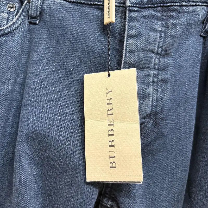 Burberry Burberry Blue Cotton Logo Casual Pants Size US 32 / EU 48 - 7 Thumbnail