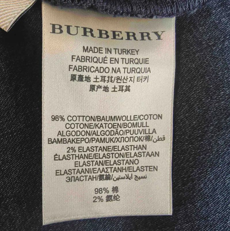 Burberry Burberry Blue Cotton Logo Casual Pants Size US 32 / EU 48 - 6 Thumbnail