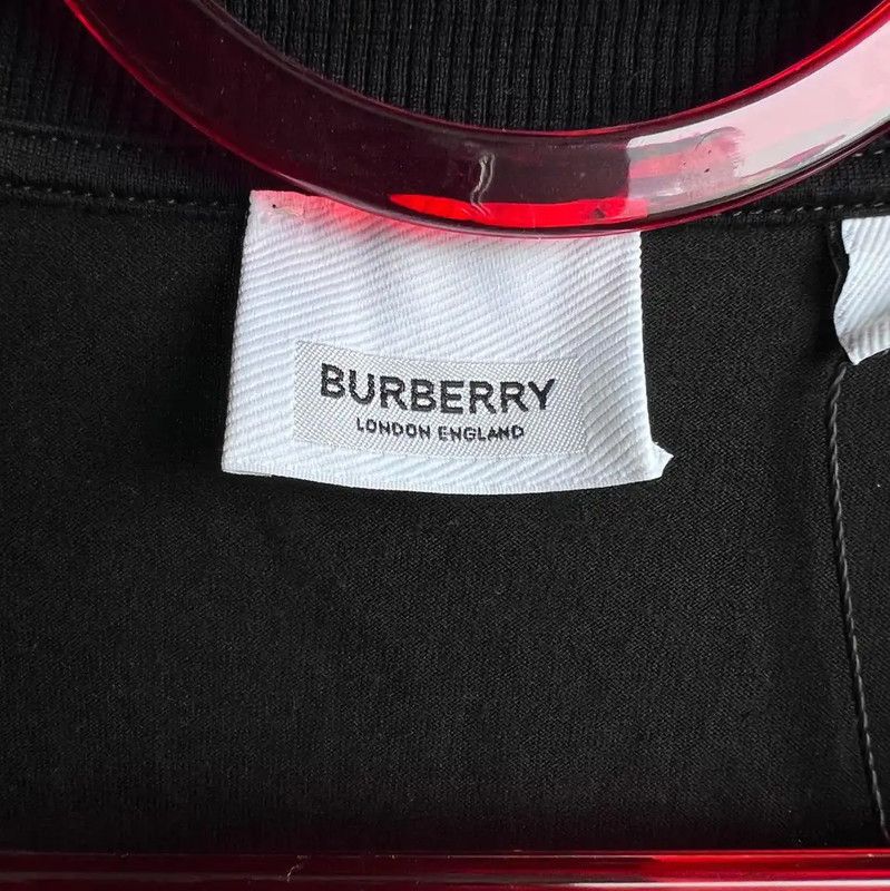 Burberry Burberry Black Cotton Graphic Tee for Men Size US S / EU 44-46 / 1 - 3 Thumbnail