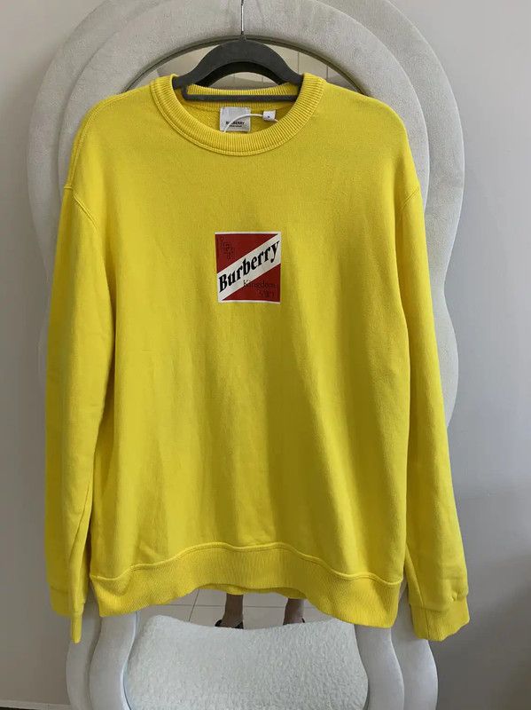 Burberry Burberry Yellow Cotton Long Sleeve Sweatshirt Size US M / EU 48-50 / 2 - 2 Thumbnail