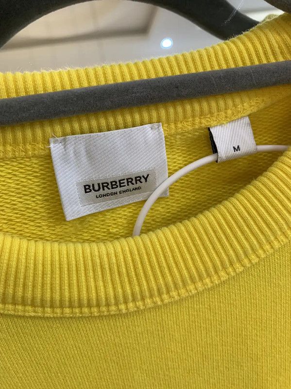 Burberry Burberry Yellow Cotton Long Sleeve Sweatshirt Size US M / EU 48-50 / 2 - 4 Thumbnail