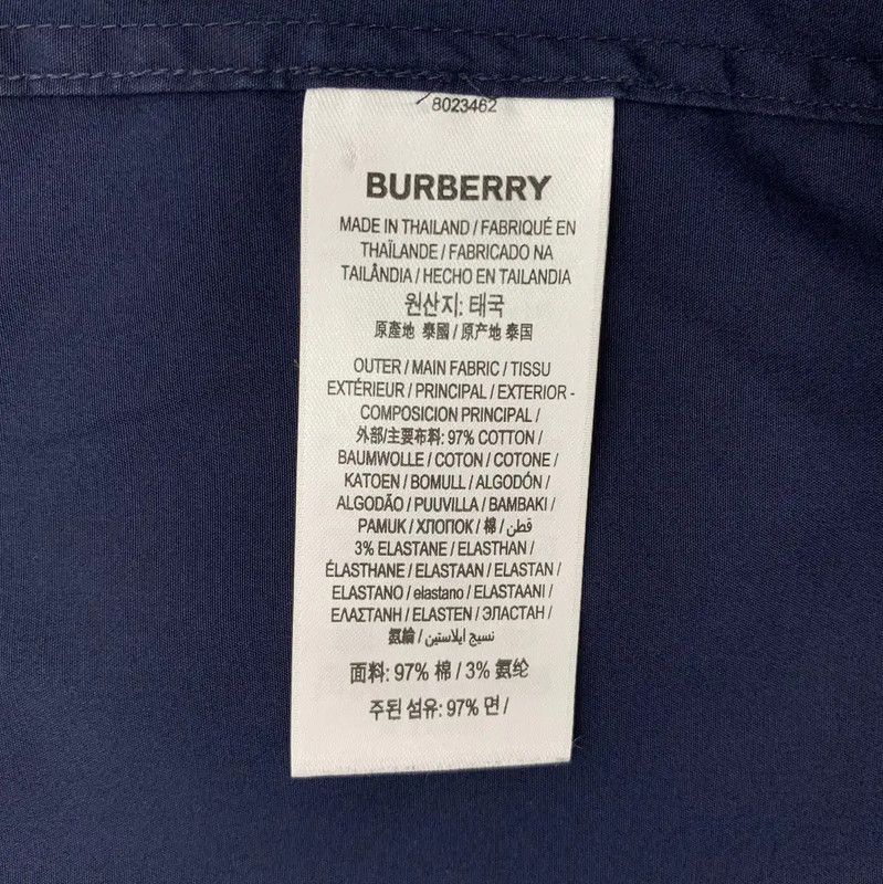 Burberry Burberry Men's S Size Navy Cotton Shirt Size US S / EU 44-46 / 1 - 7 Thumbnail