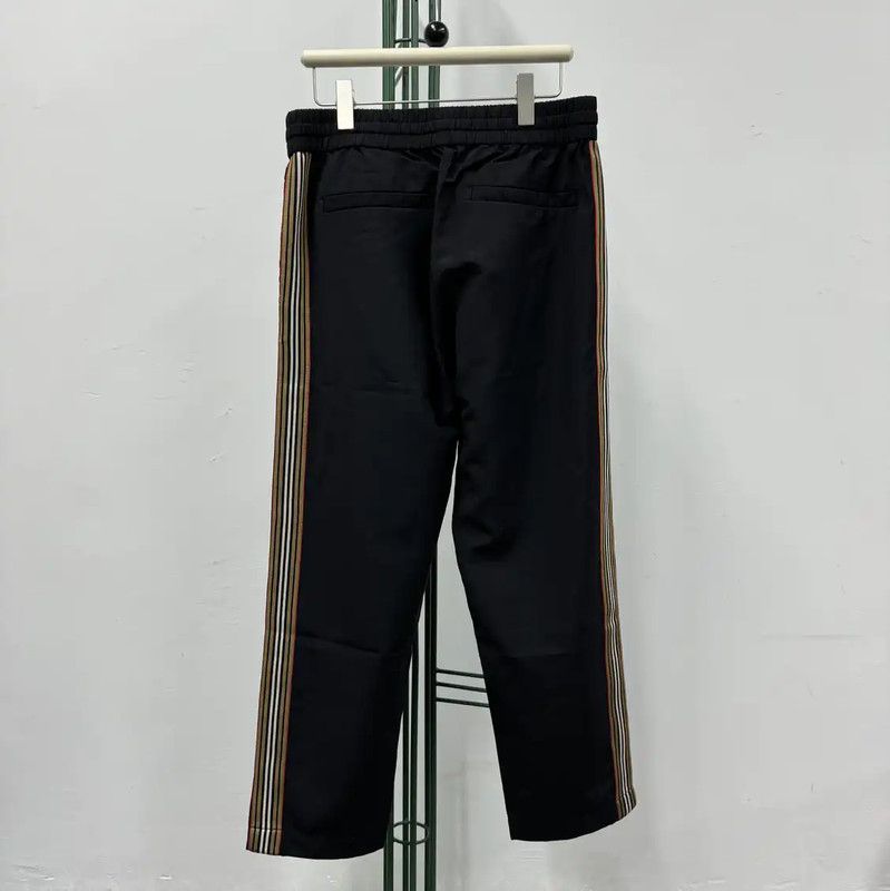 Burberry Burberry Black Cotton Striped Casual Pants Size US 26 / EU 42 - 2 Thumbnail