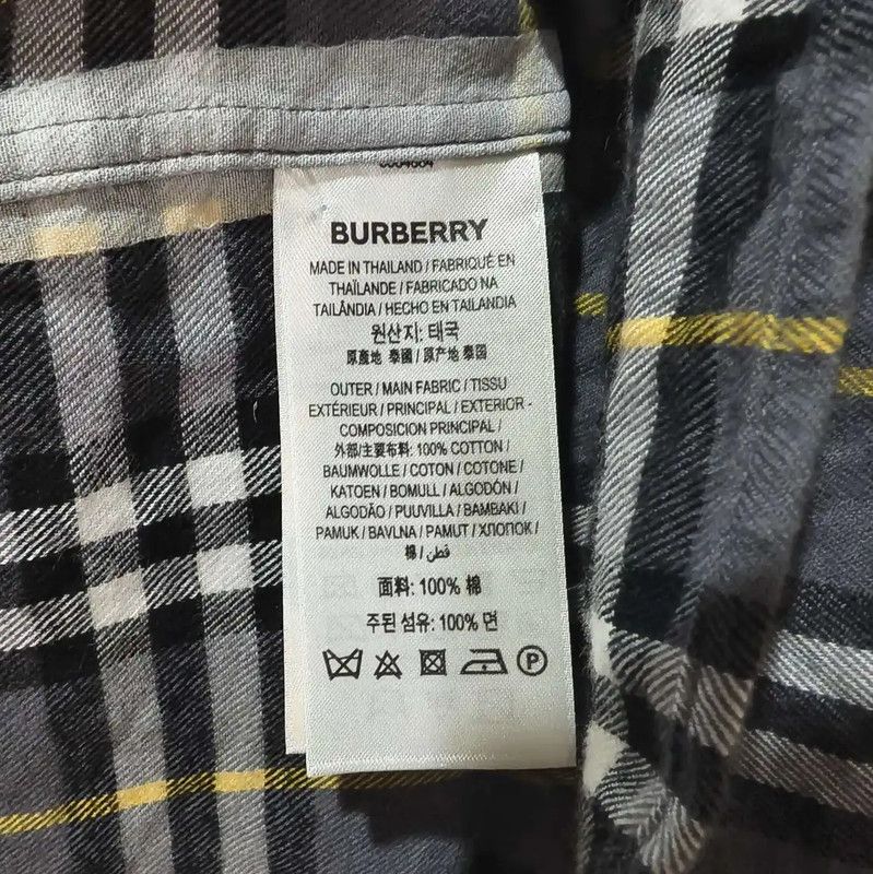 Burberry Burberry Gray Plaid Long Sleeve Shirt Size US S / EU 44-46 / 1 - 4 Thumbnail