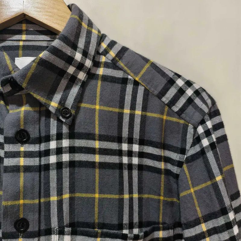 Burberry Burberry Gray Plaid Long Sleeve Shirt Size US S / EU 44-46 / 1 - 5 Thumbnail