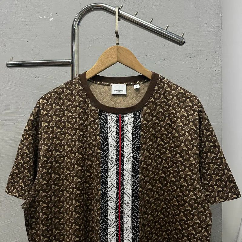Burberry Burberry Brown Stripe Short Sleeve T-Shirt Size US M / EU 48-50 / 2 - 2 Thumbnail