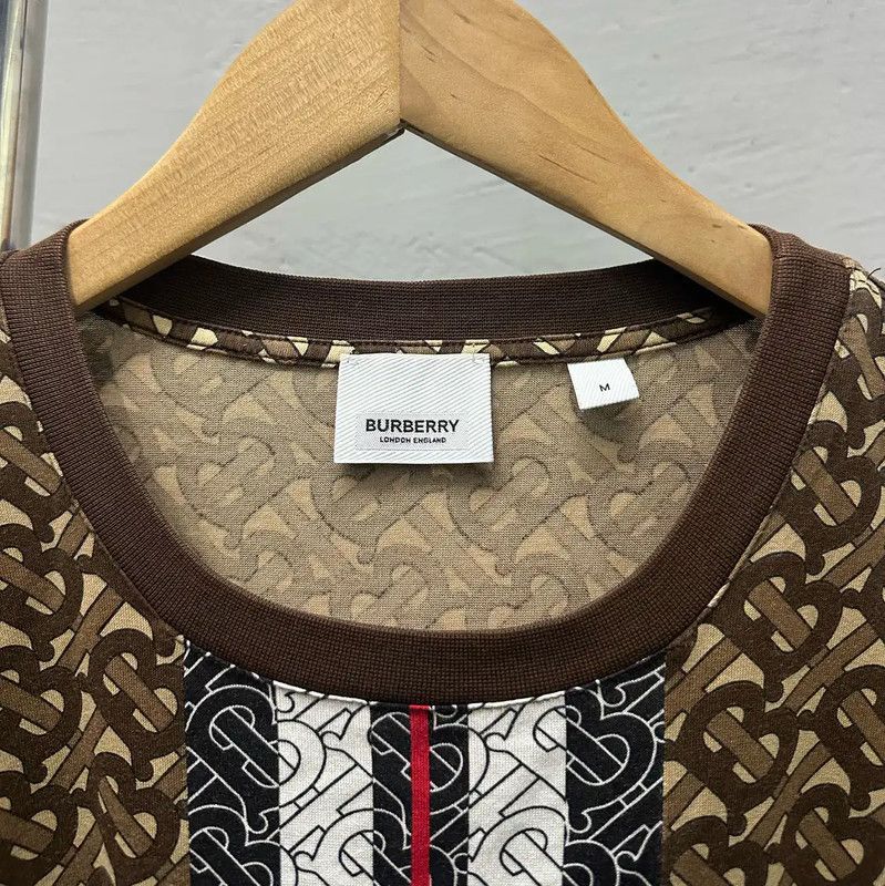 Burberry Burberry Brown Stripe Short Sleeve T-Shirt Size US M / EU 48-50 / 2 - 5 Thumbnail