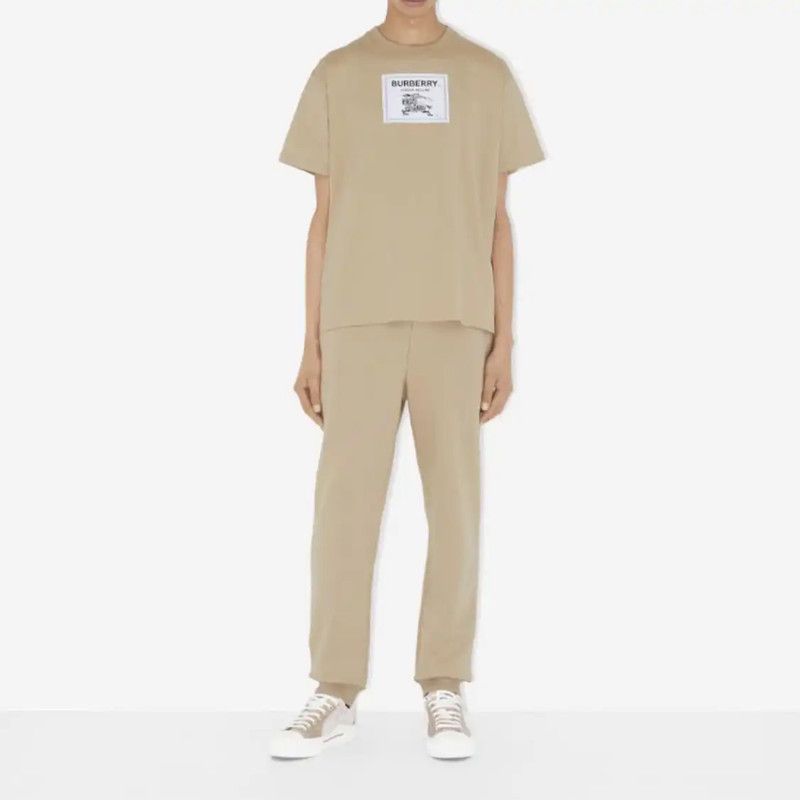 Burberry Burberry Khaki Cotton Men's T-Shirt Size US S / EU 44-46 / 1 - 9 Thumbnail