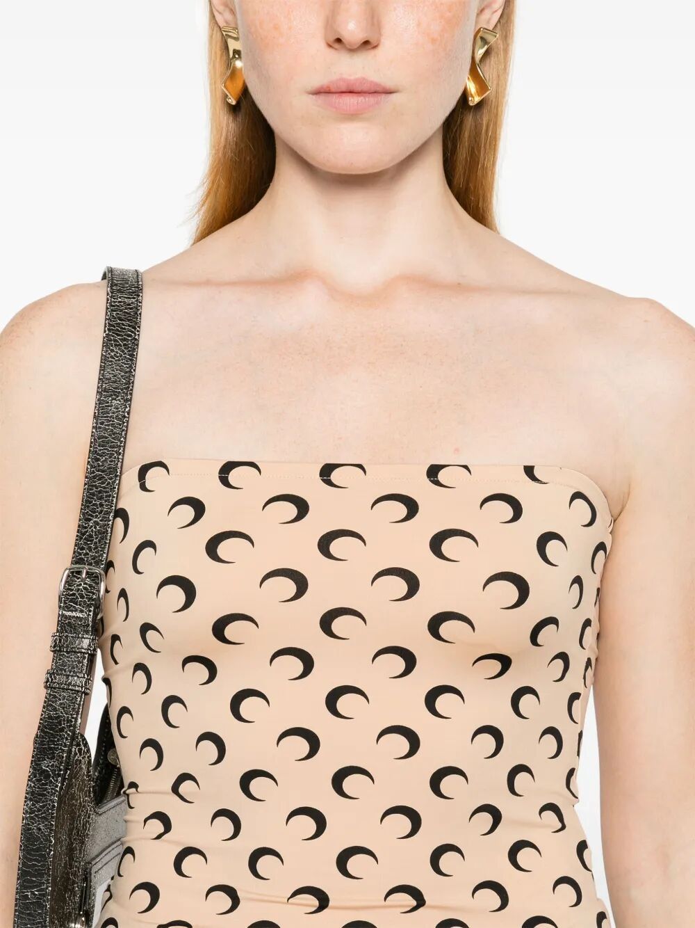 Marine Serre "MOON" PRINTED JERSEY SLEEVELESS TUBE TOP Size S / US 4 / IT 40 - 4 Thumbnail