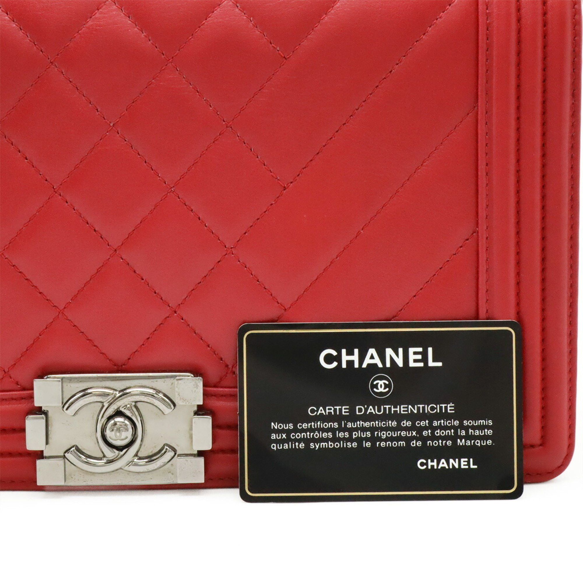 Chanel CHANEL Boy Chanel Matelasse Coco Mark Chain Shoulder Bag in Fuchsia Pink Lambskin Size ONE SIZE - 10 Thumbnail