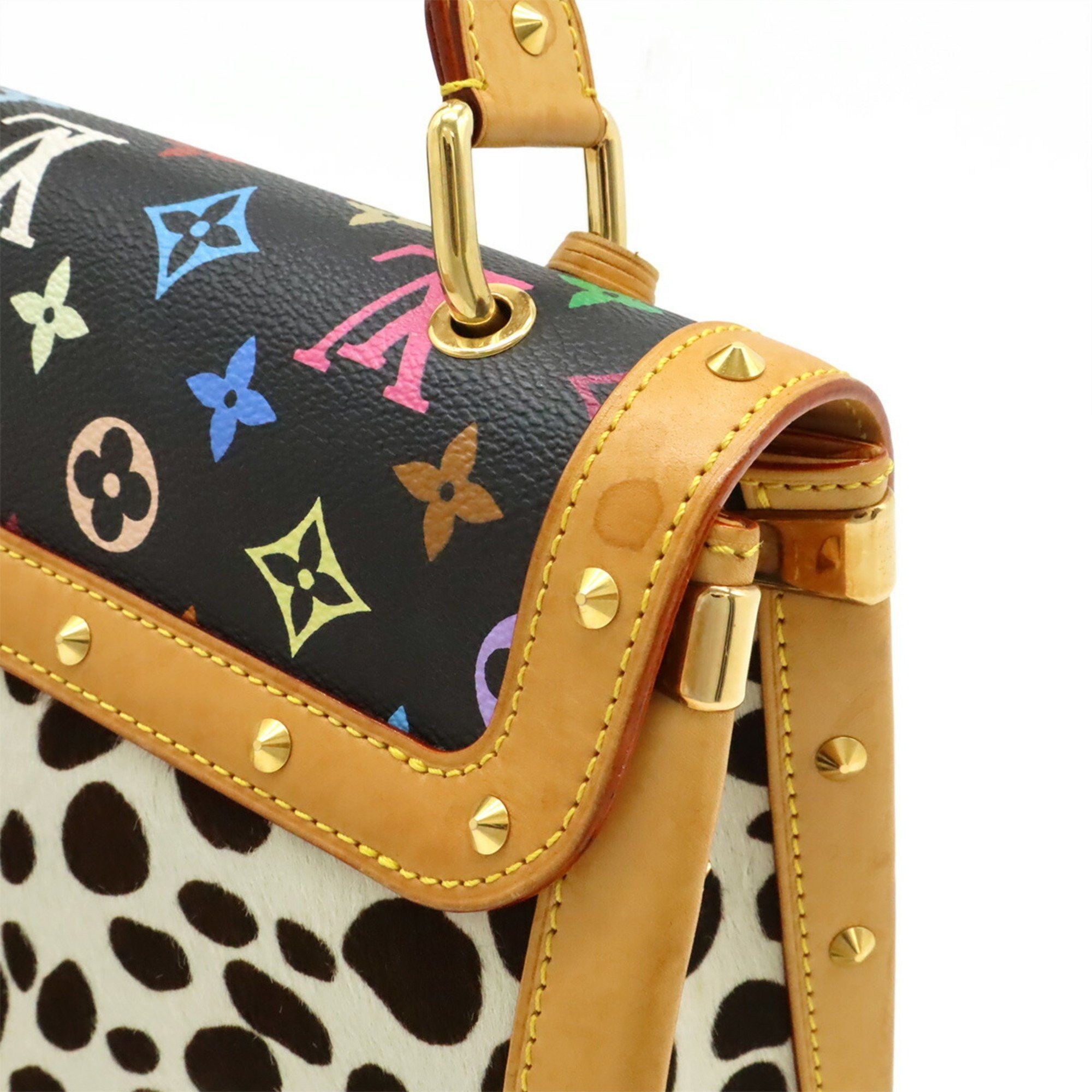 Louis Vuitton LOUIS VUITTON Monogram Multicolore Sac Dalmatian Shoulder Bag in Harako Noir and Black (M92825) Size ONE SIZE - 5 Thumbnail