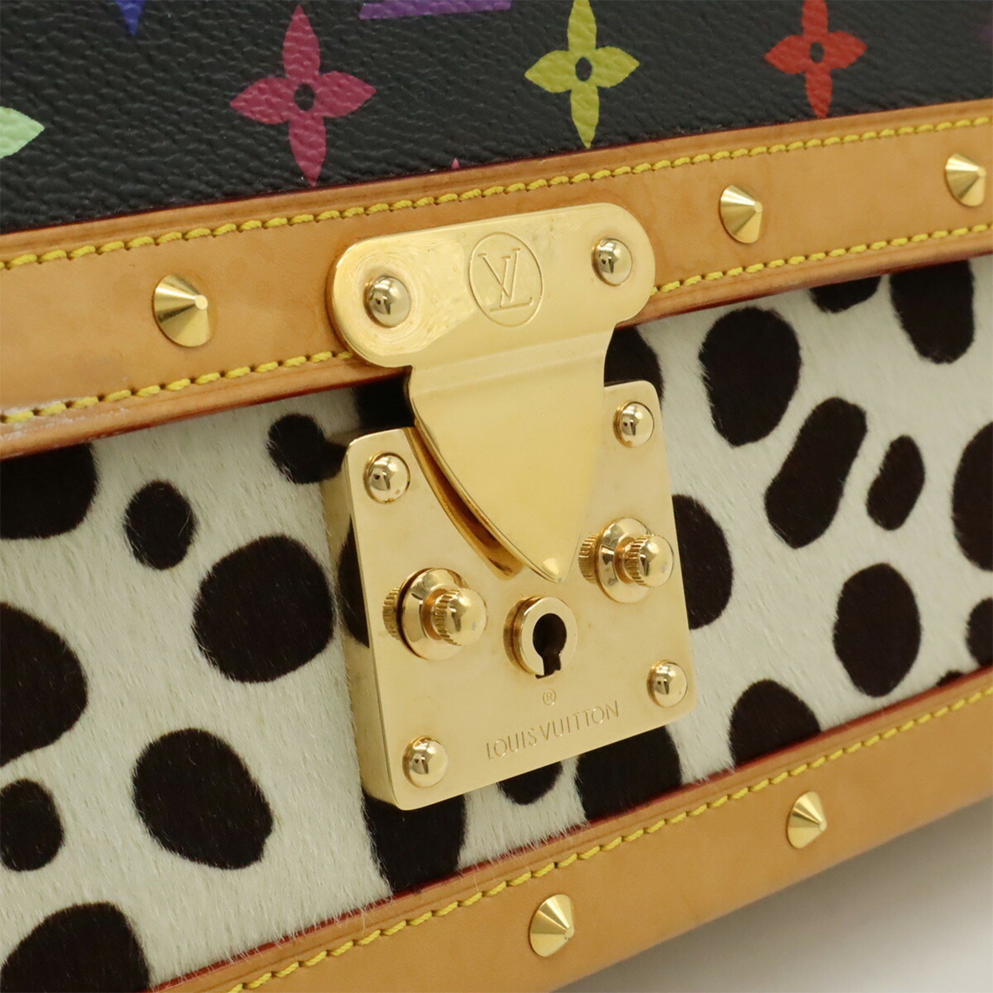 Louis Vuitton LOUIS VUITTON Monogram Multicolore Sac Dalmatian Shoulder Bag in Harako Noir and Black (M92825) Size ONE SIZE - 10 Thumbnail