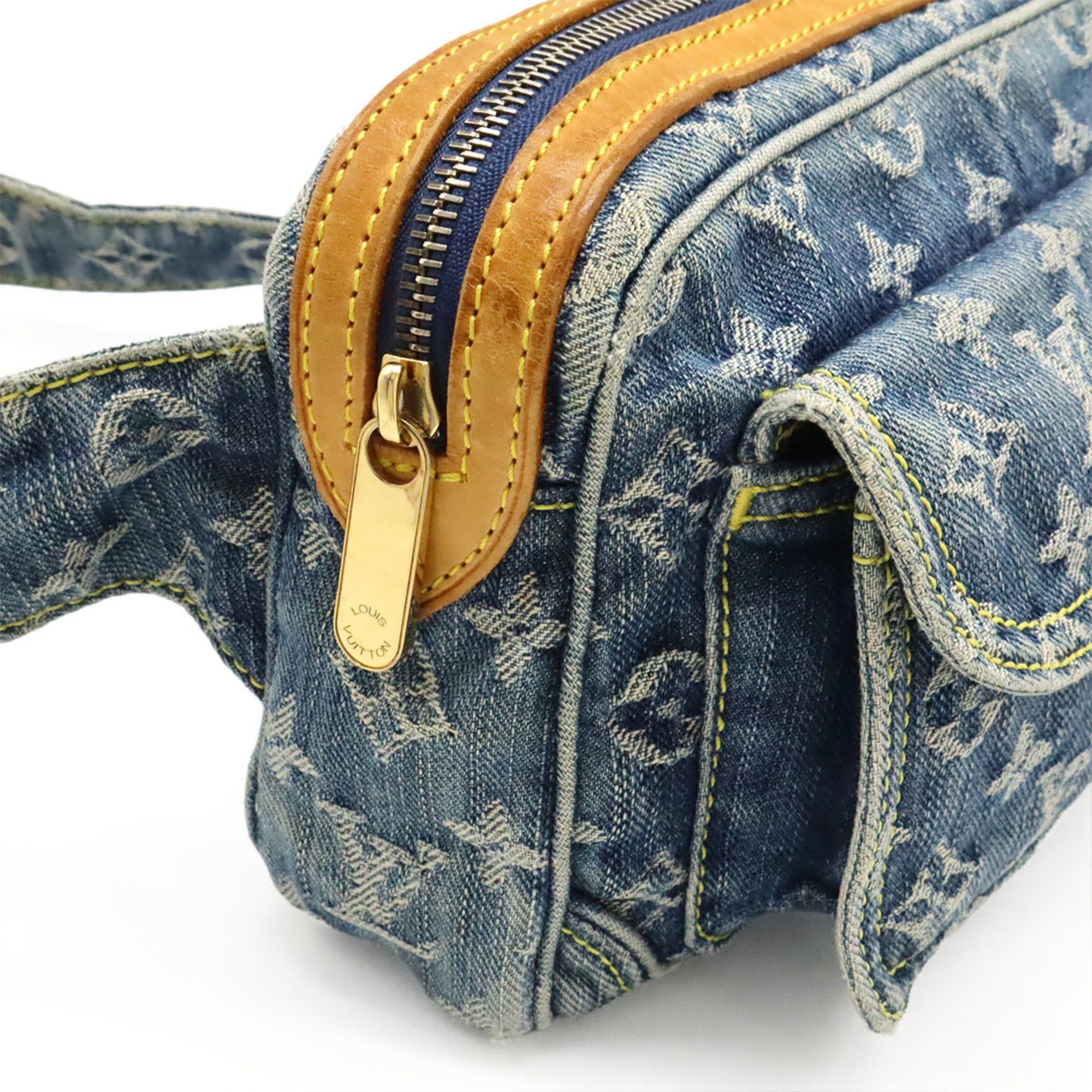 Louis Vuitton LOUIS VUITTON Monogram Denim Bum Bag, Waist Body Shoulder Blue, M95347 Size ONE SIZE - 7 Thumbnail