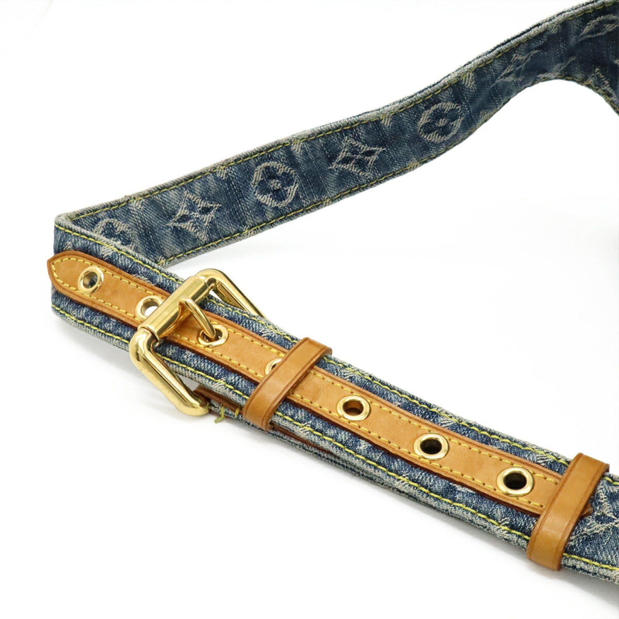 Louis Vuitton LOUIS VUITTON Monogram Denim Bum Bag, Waist Body Shoulder Blue, M95347 Size ONE SIZE - 6 Thumbnail