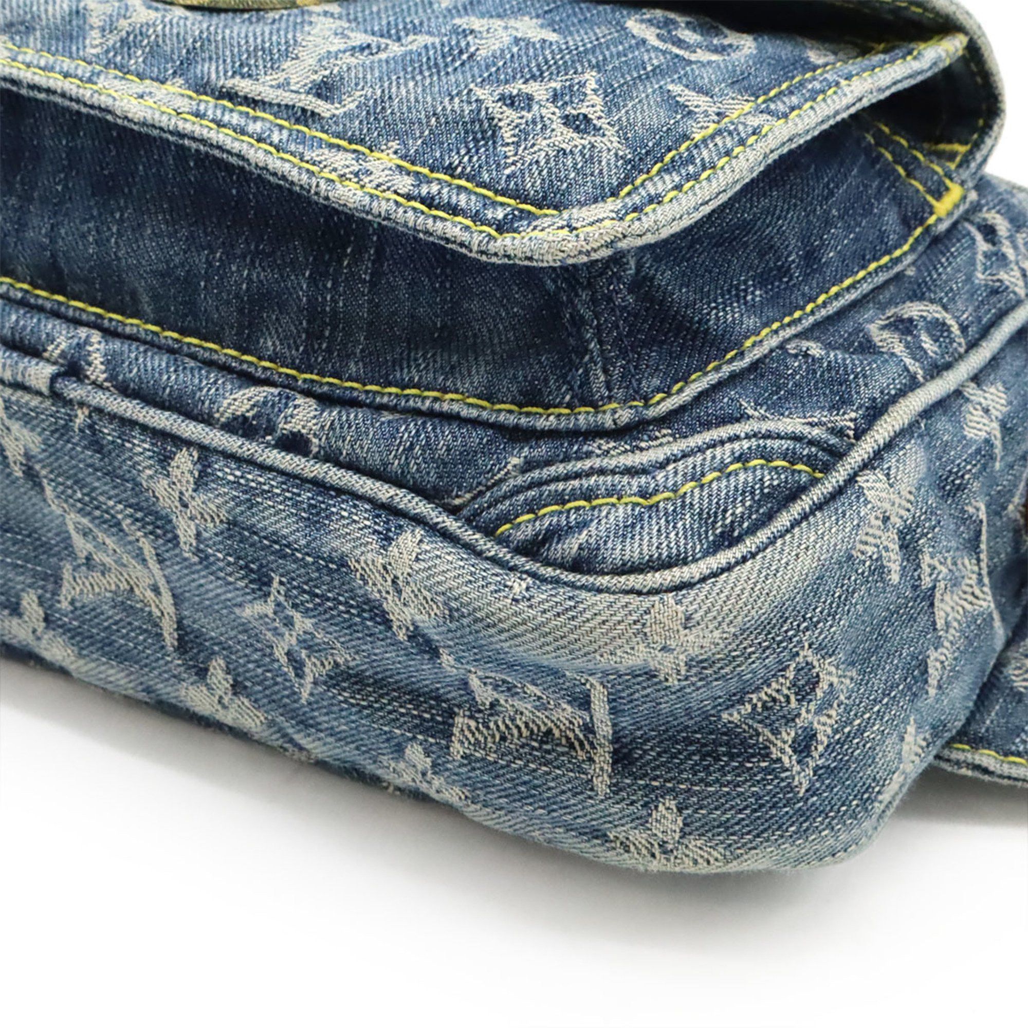 Louis Vuitton LOUIS VUITTON Monogram Denim Bum Bag, Waist Body Shoulder Blue, M95347 Size ONE SIZE - 4 Thumbnail