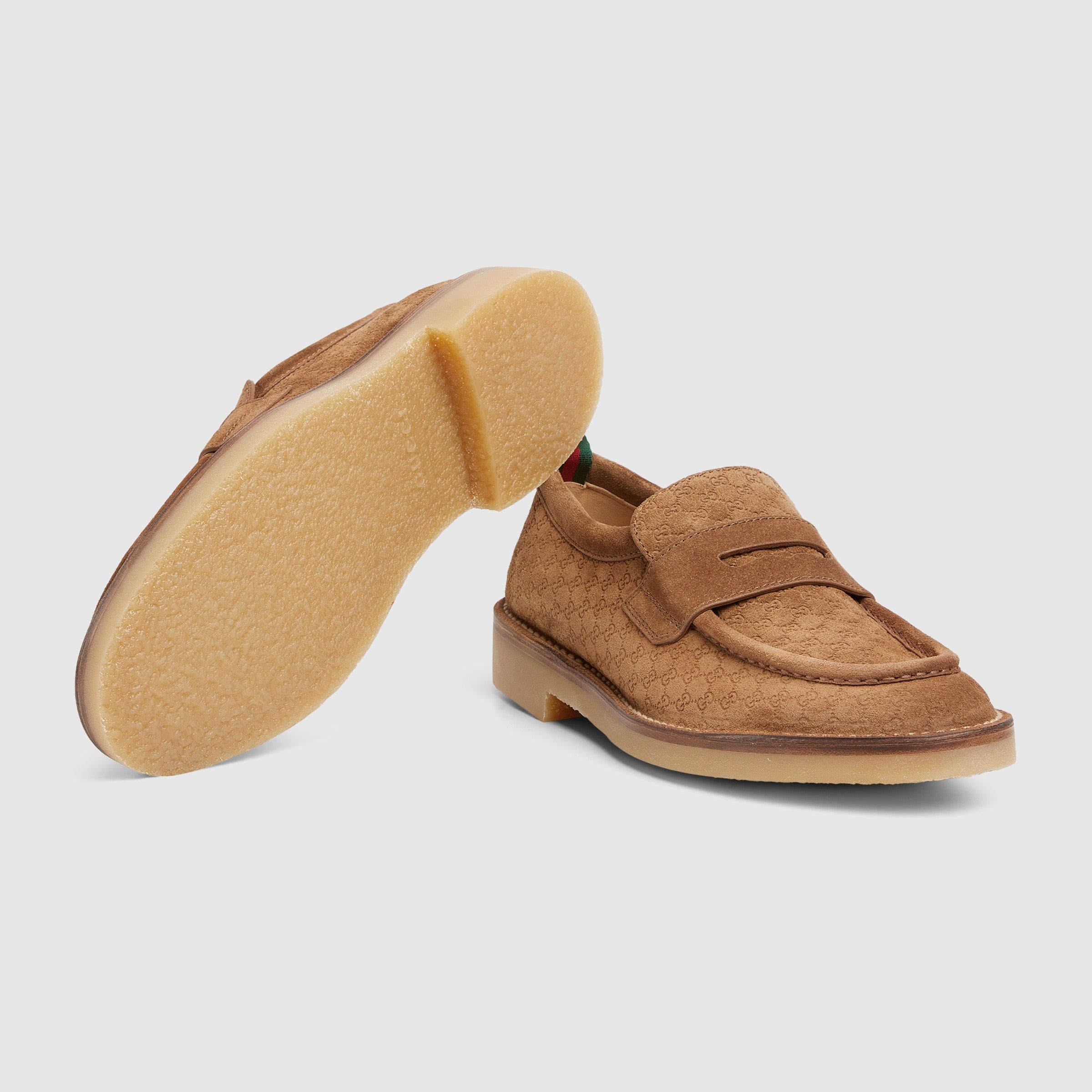 Gucci Gucci Web GG Suede Loafers SIZE 10.5 Size ONE SIZE - 4 Thumbnail