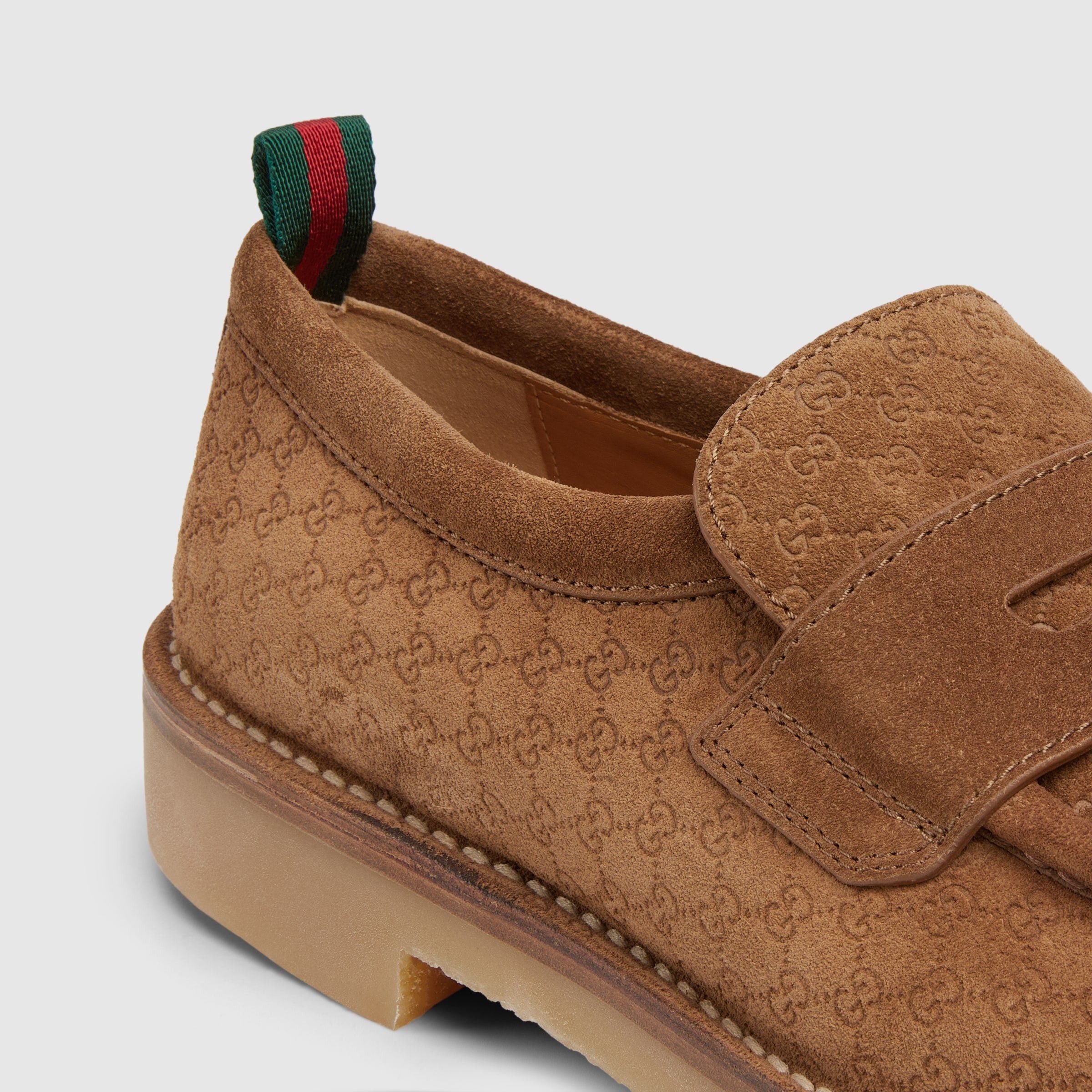 Gucci Gucci Web GG Suede Loafers SIZE 11.5 Size ONE SIZE - 3 Thumbnail