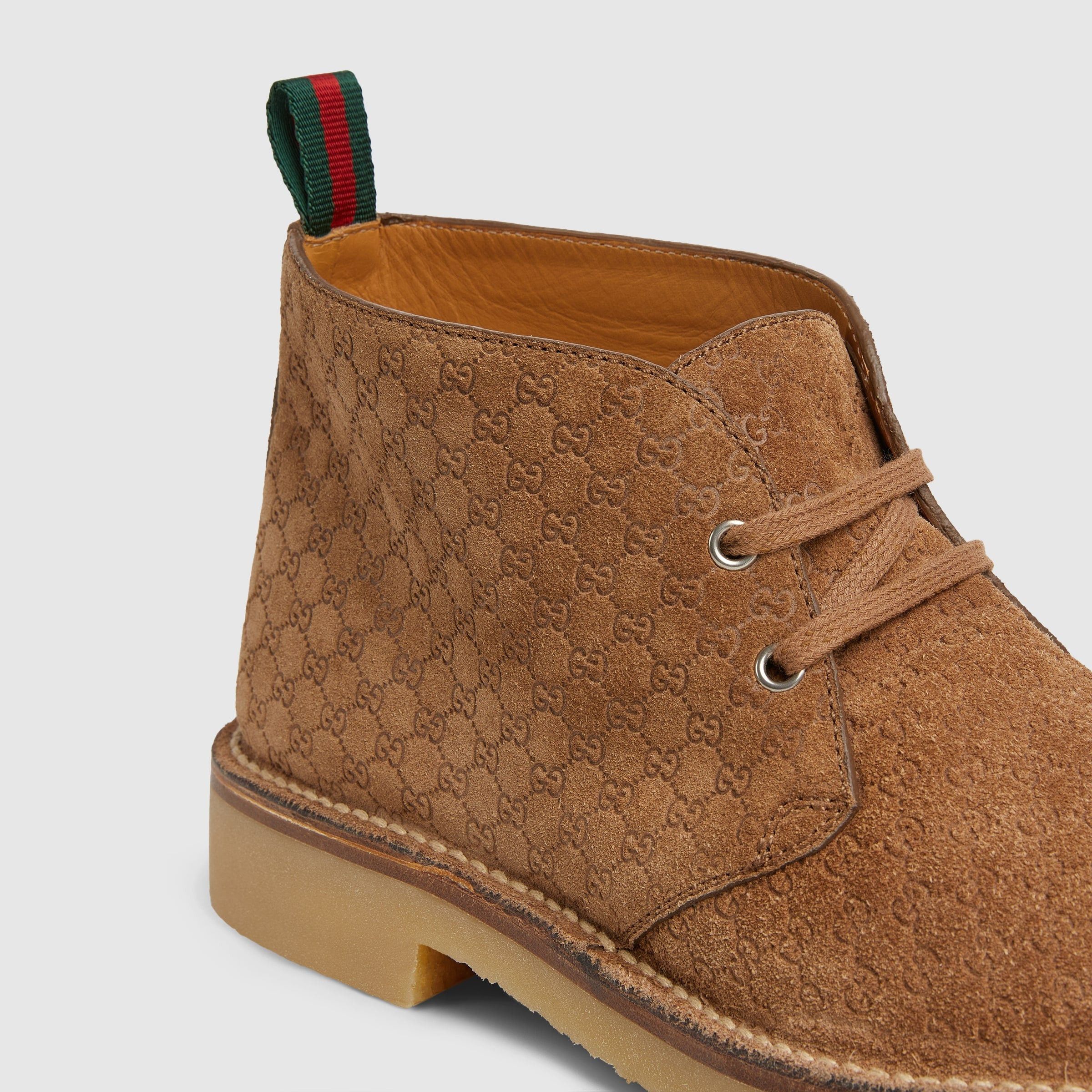 Gucci Gucci Web GG Suede Ankle Boots SIZE 7 Size ONE SIZE - 3 Thumbnail