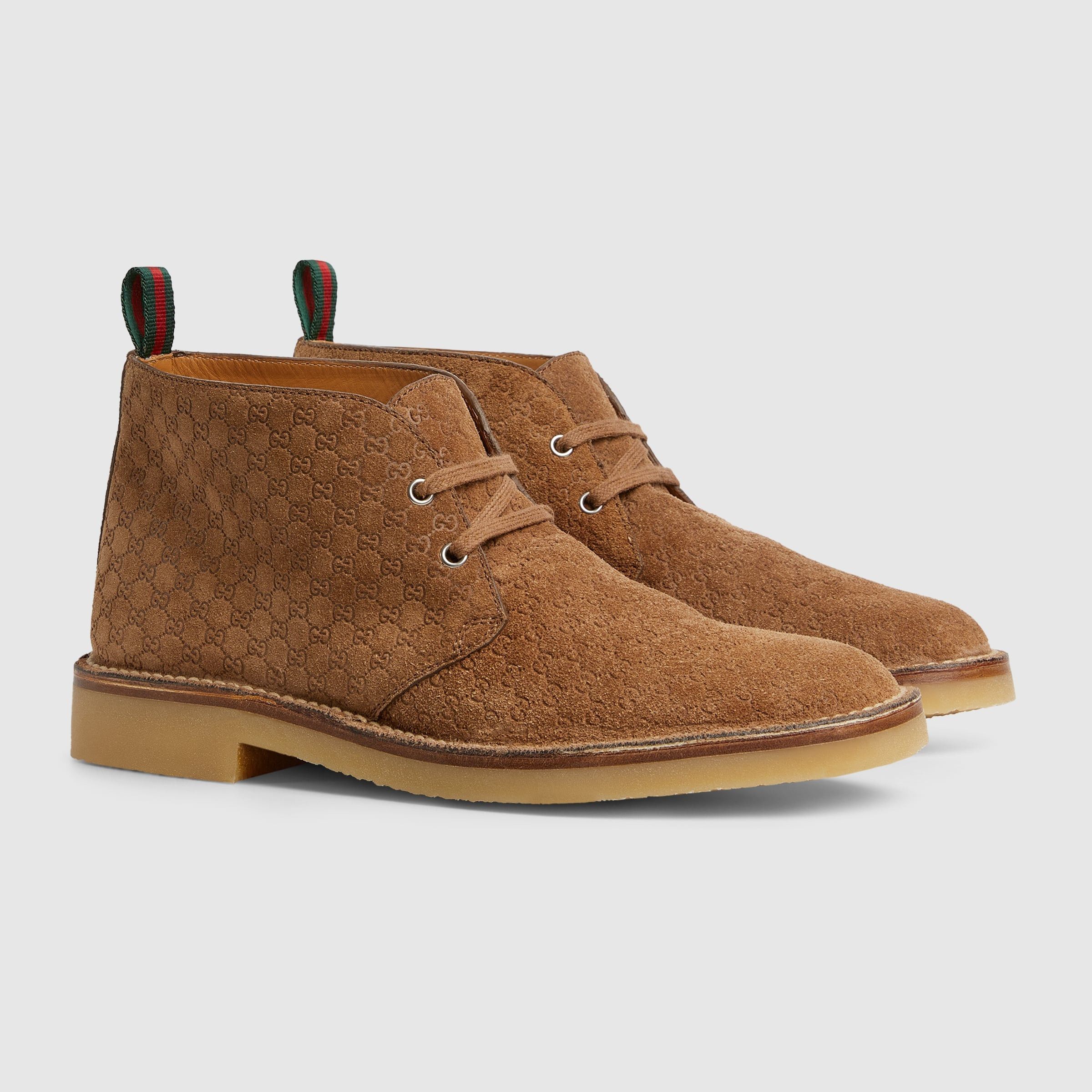 Gucci Gucci Web GG Suede Ankle Boots SIZE 9 Size ONE SIZE - 2 Thumbnail