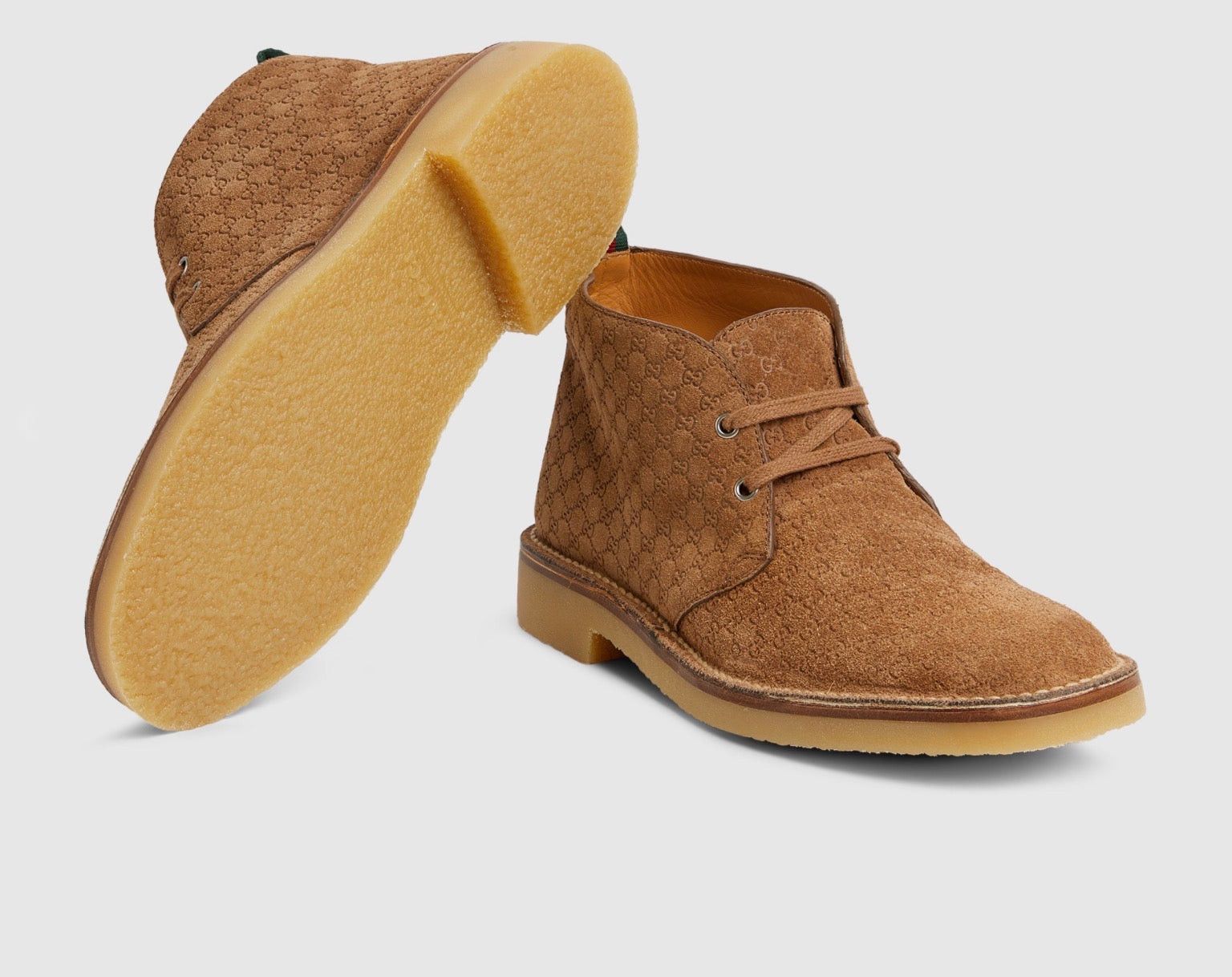 Gucci Gucci Web GG Suede Ankle Boots SIZE 10.5 Size ONE SIZE - 4 Thumbnail