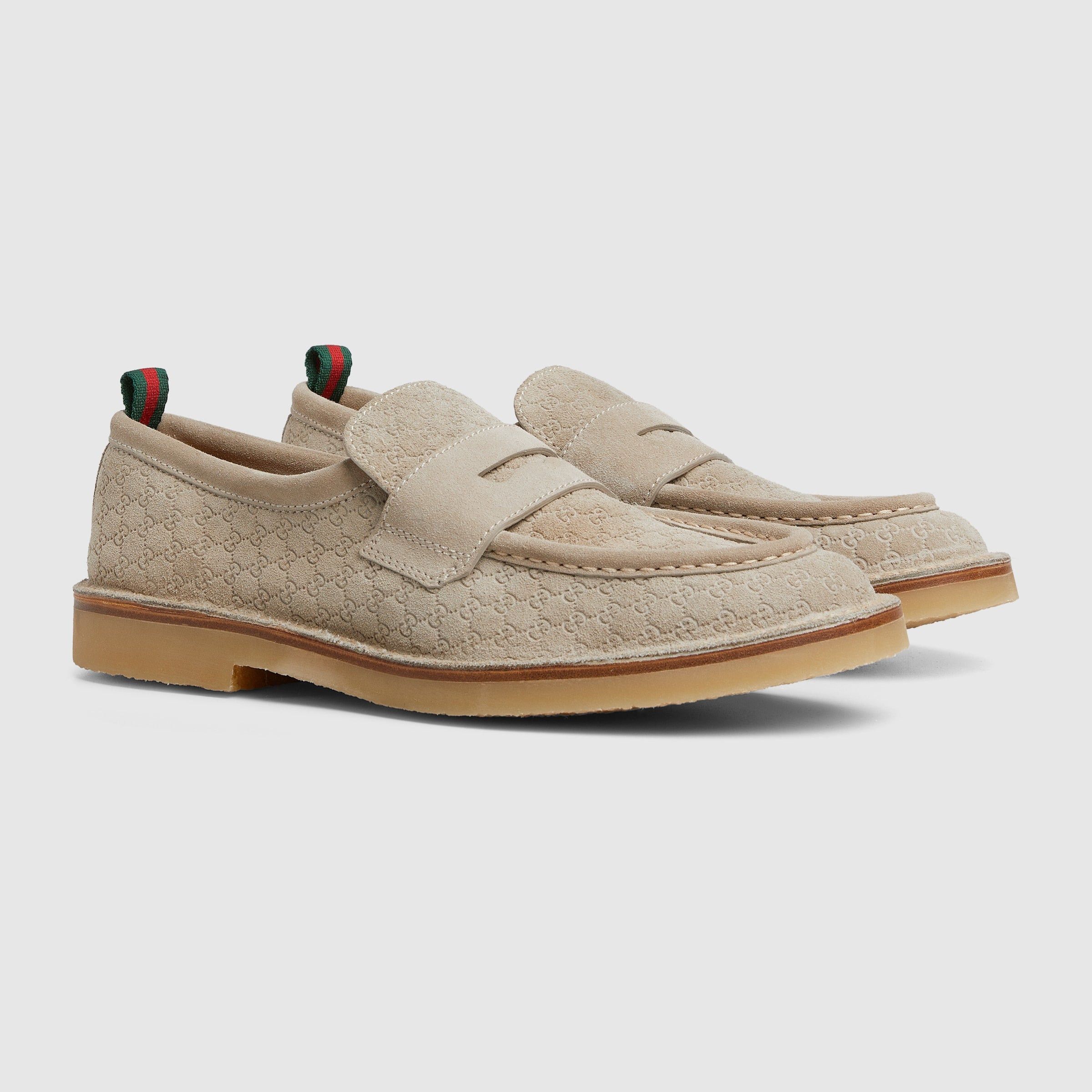 Gucci Gucci Web GG Suede Loafers SIZE 10 Size ONE SIZE - 2 Thumbnail