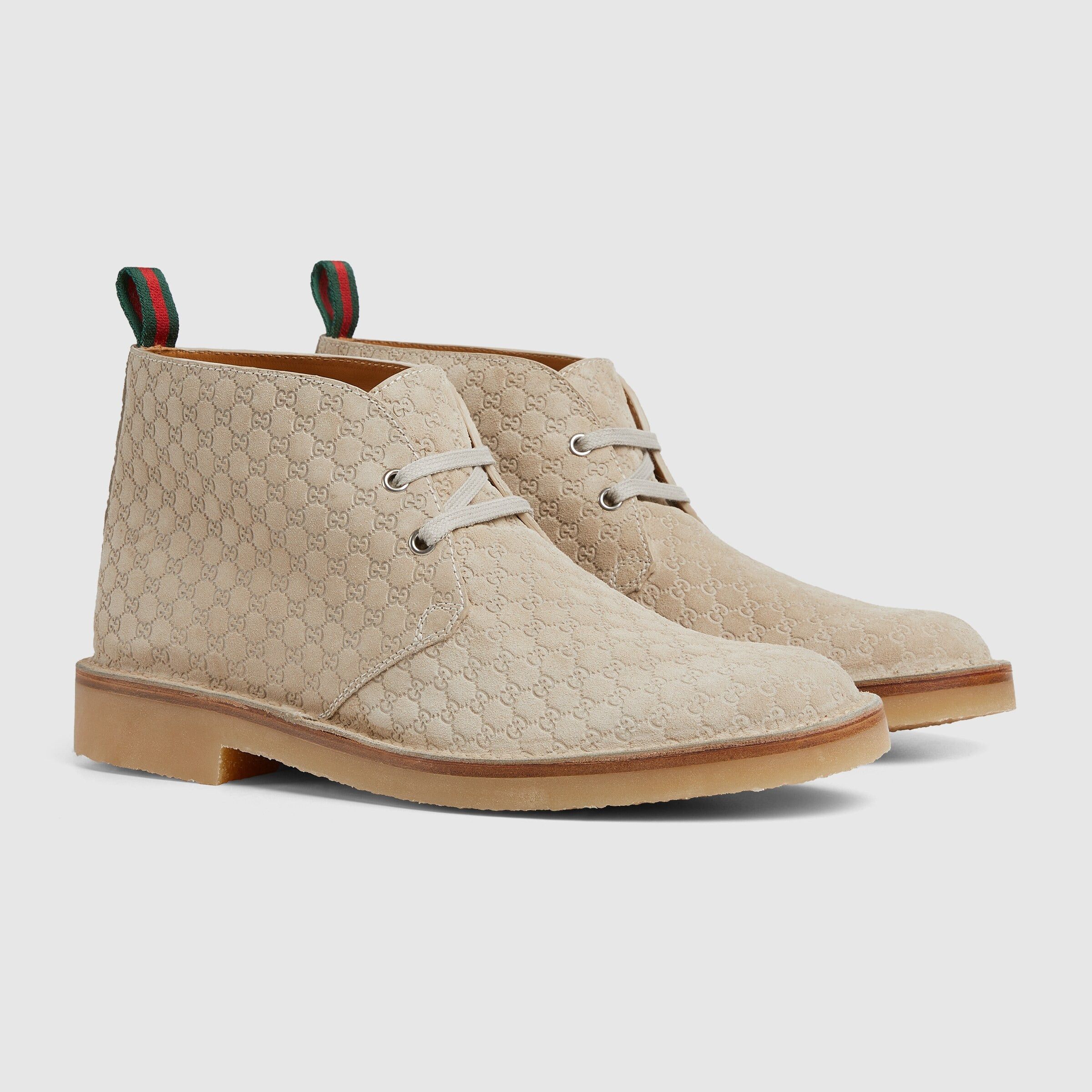 Gucci Web GG Suede Ankle Boots SIZE 6