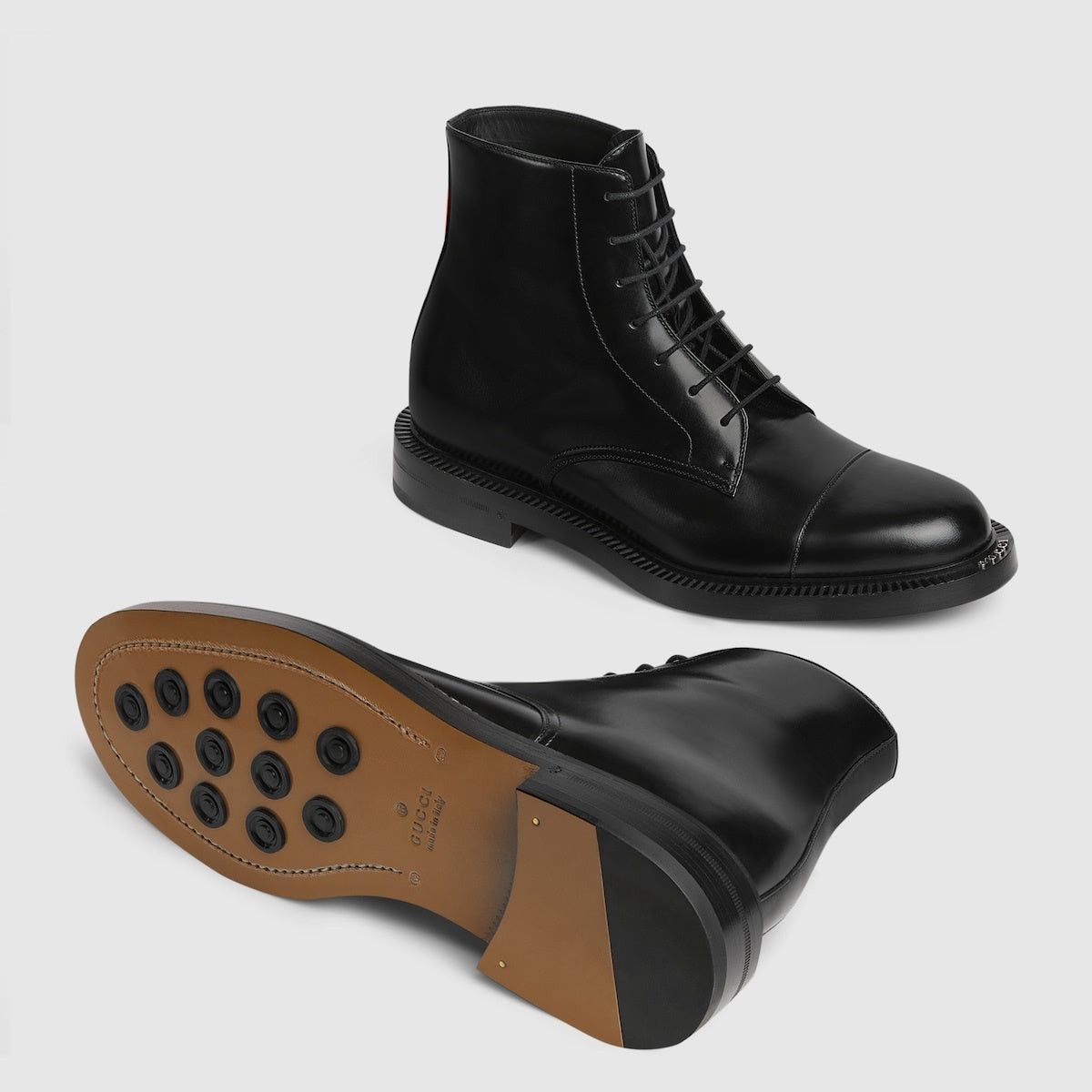Gucci Gucci metal script detail Lace up Boots SIZE 6 Size ONE SIZE - 4 Thumbnail