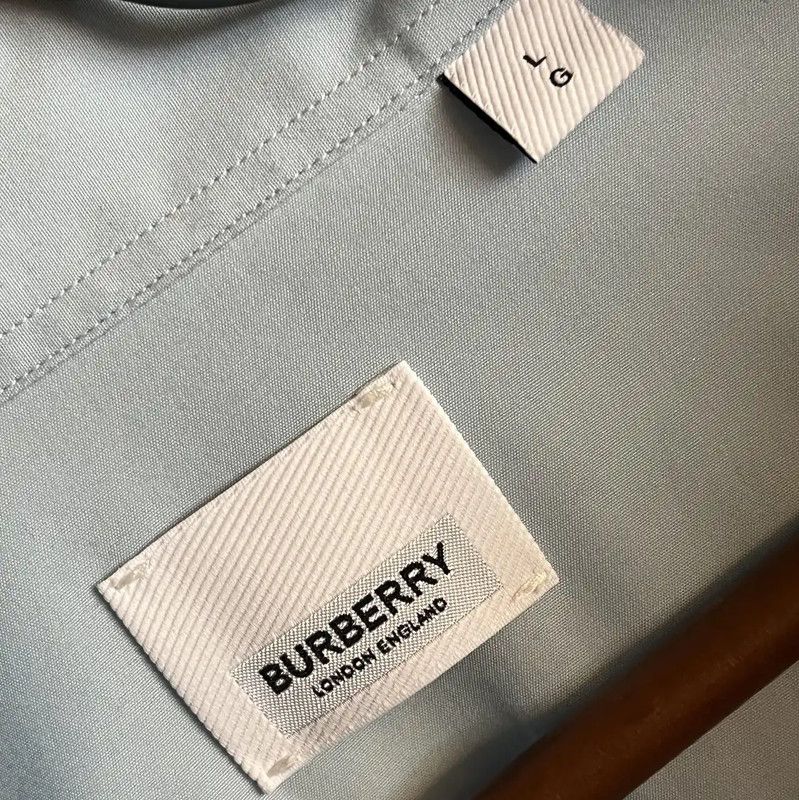 Burberry Burberry Blue Cotton Long Sleeve Shirt Size US L / EU 52-54 / 3 - 5 Thumbnail