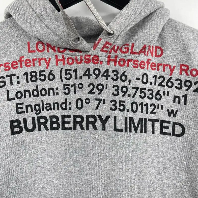 Burberry Burberry Gray Cotton Hoodie for Men Size US XL / EU 56 / 4 - 3 Thumbnail