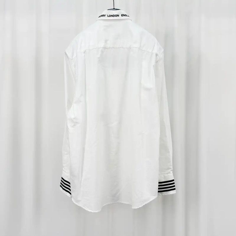 Burberry Burberry Long Sleeve Cotton Striped Shirt Size US M / EU 48-50 / 2 - 2 Thumbnail