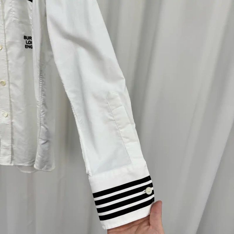 Burberry Burberry Long Sleeve Cotton Striped Shirt Size US M / EU 48-50 / 2 - 4 Thumbnail
