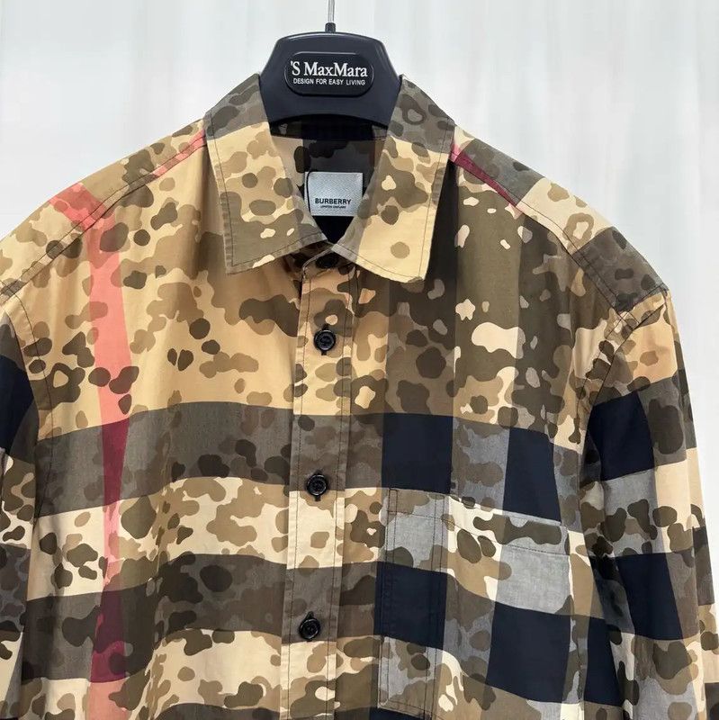 Burberry Burberry Camouflage Check Long Sleeve Shirt Size US L / EU 52-54 / 3 - 3 Thumbnail
